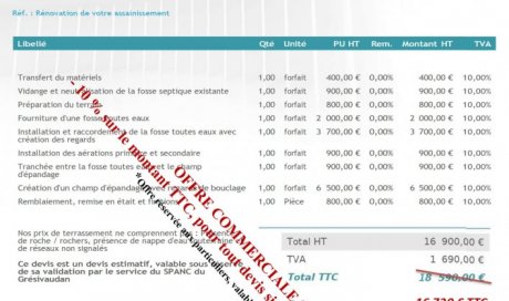 TERRA'PREST, assainisseur et terrassier entre Grenoble et Chambéry : OFFRE COMMERCIALE 2023 ! - 10 % sur le montant TTC, pour tout devis signé avant la fin de l'année ! Réservée aux particuliers