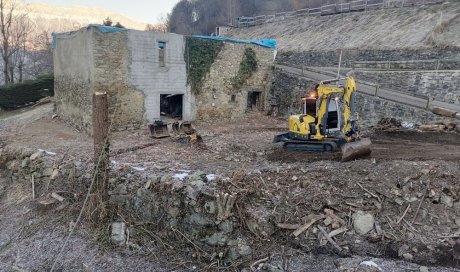 TERRA'PREST, assainisseur et terrassier entre Grenoble et Chambéry : Création de mur en enrochement à Theys