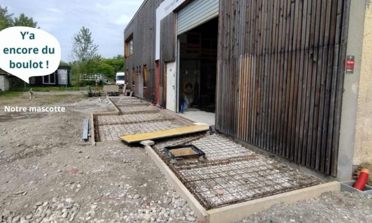 Ferraillage préalable à la pose d'une dalle béton pour circulation véhicules lourds à Goncelin 38570