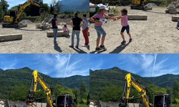 Après le barbecue, atelier conduite d’engin chez Terra'Prest à Goncelin 38570