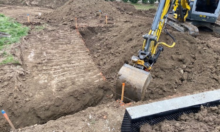 Terrassement de piscine en cours à Saint Ismier (38330)