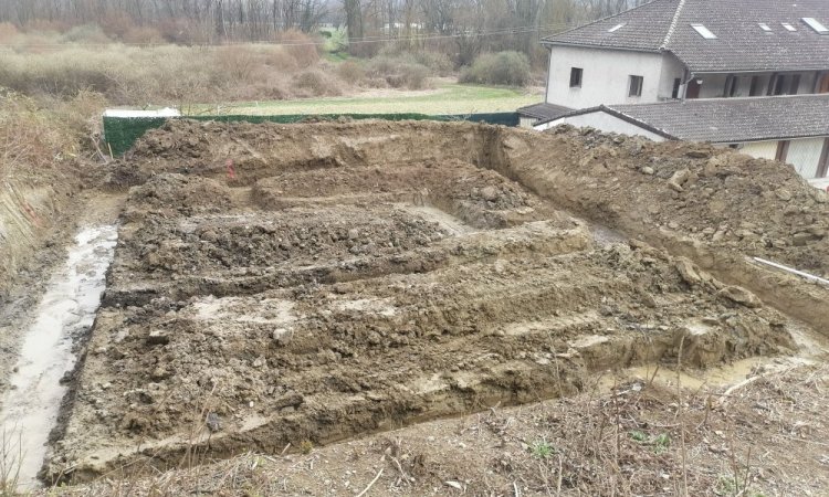 TERRA'PREST, assainisseur et terrassier entre Grenoble et Chambéry : Terrassement pour la fondation de maisons à Le Touvet