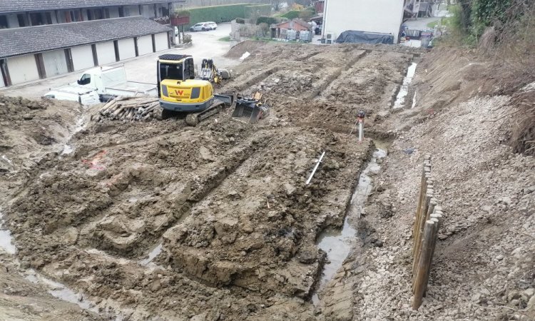 TERRA'PREST, assainisseur et terrassier entre Grenoble et Chambéry : Terrassement pour la fondation de maisons à Le Touvet