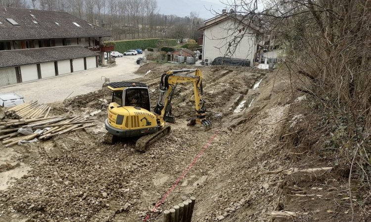 TERRA'PREST, assainisseur et terrassier entre Grenoble et Chambéry : Terrassement pour la fondation de maisons à Le Touvet